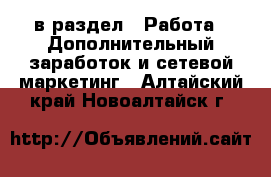  в раздел : Работа » Дополнительный заработок и сетевой маркетинг . Алтайский край,Новоалтайск г.